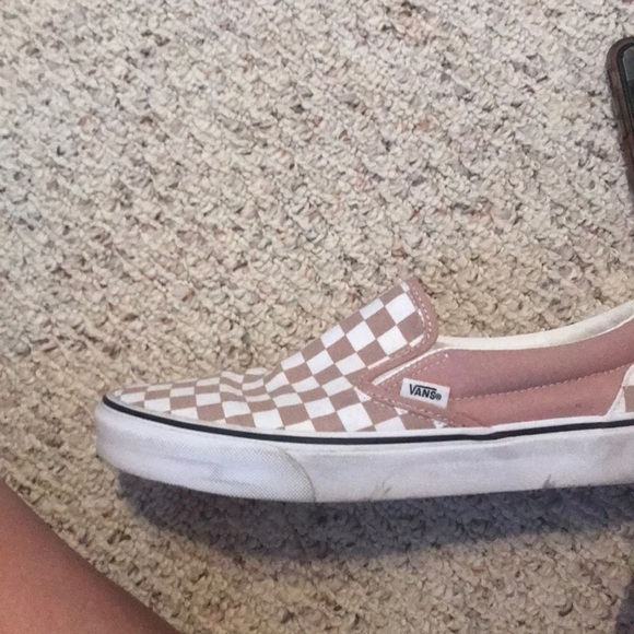 tan checkered vans